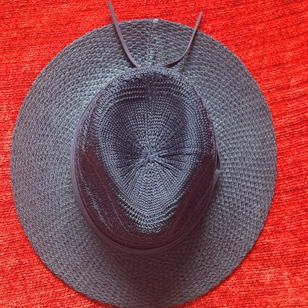 Stylish Dark Blue Woven Hat